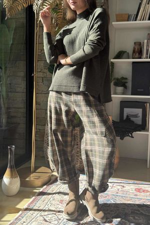 Charli Turtle Ribby Knit Jumper Deep Khaki